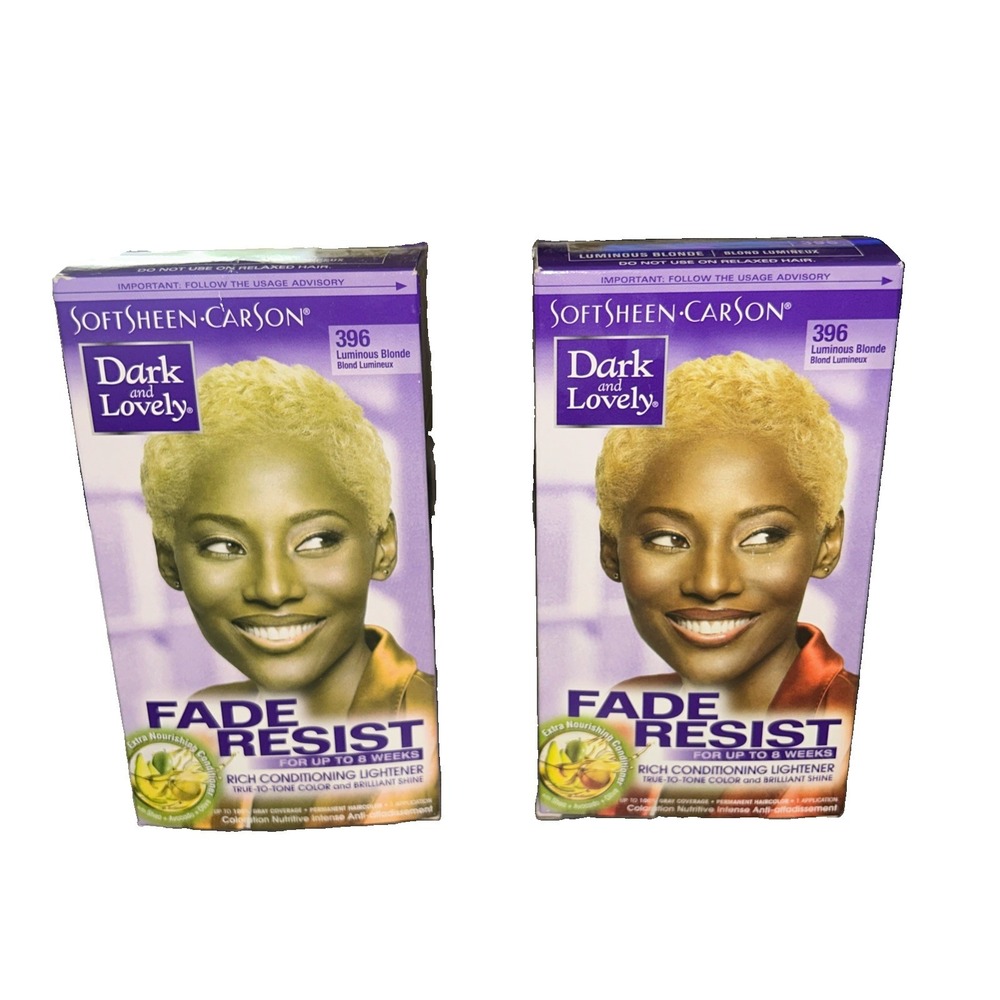 SoftSheen Carson DARK & LOVELY Permanent Haircolor #396 LUMINOUS BLONDE (C) 2 Pk